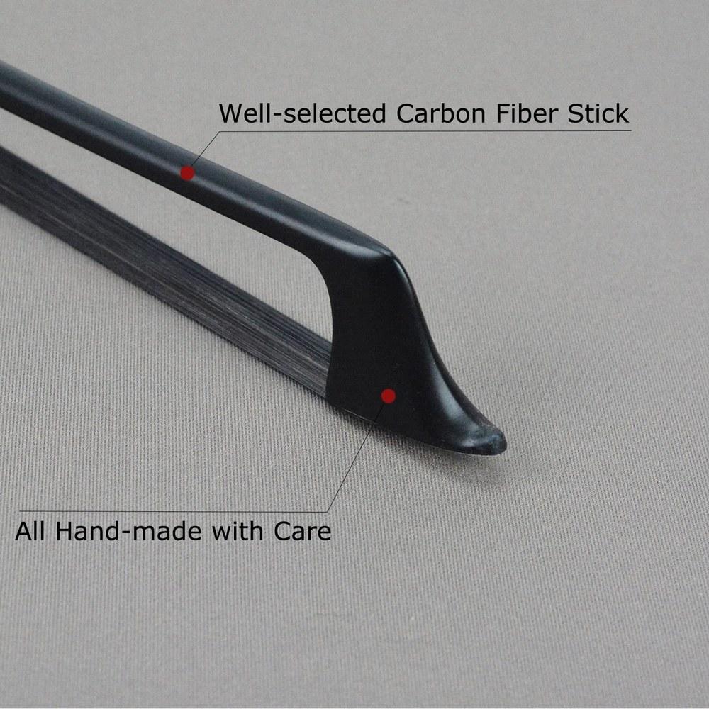 VINGOBOW Carbon Fiber Cello Bow Black Horsehair