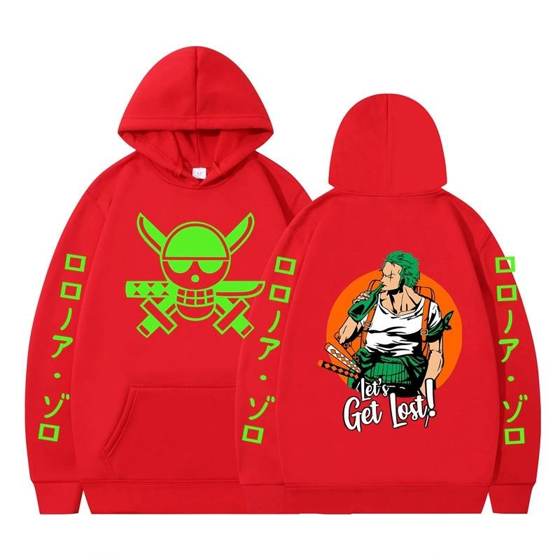Anime ONE PIECE Men Women Hoodies Autumn Casual Pullover Roronoa Zoro Hoodie Fashion Hip Hop Sweatshirt Clothes
