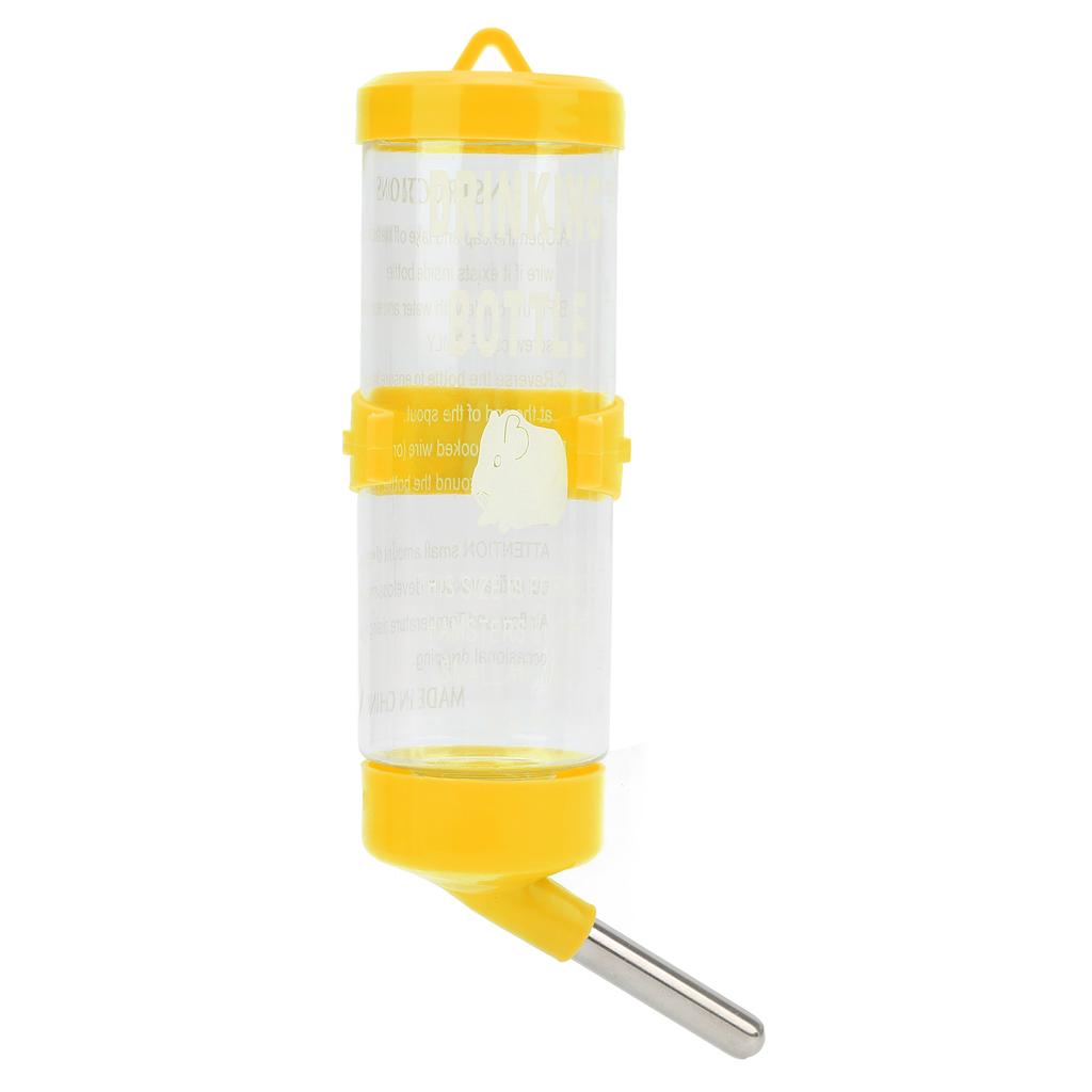 Hamster Water Bottle Dispenser Automatic No Drip Hamster Drinking Fountain for Small AnimalsYellow