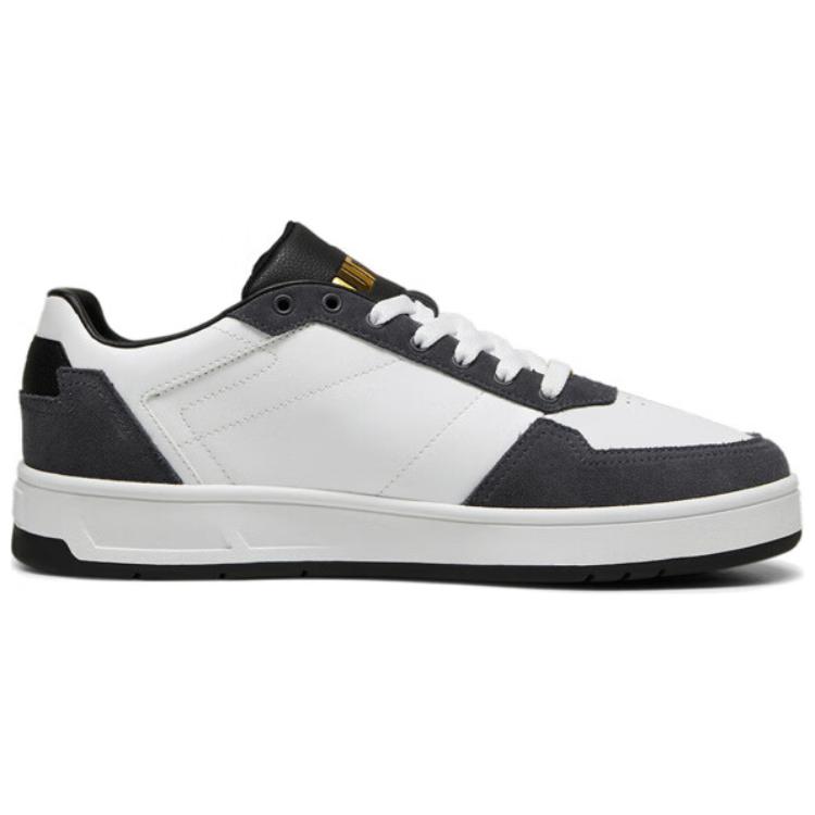 Puma Court Classic Series Comfortable Fashion Low-Top Sneakers Men Sneakers White Black 395087-07