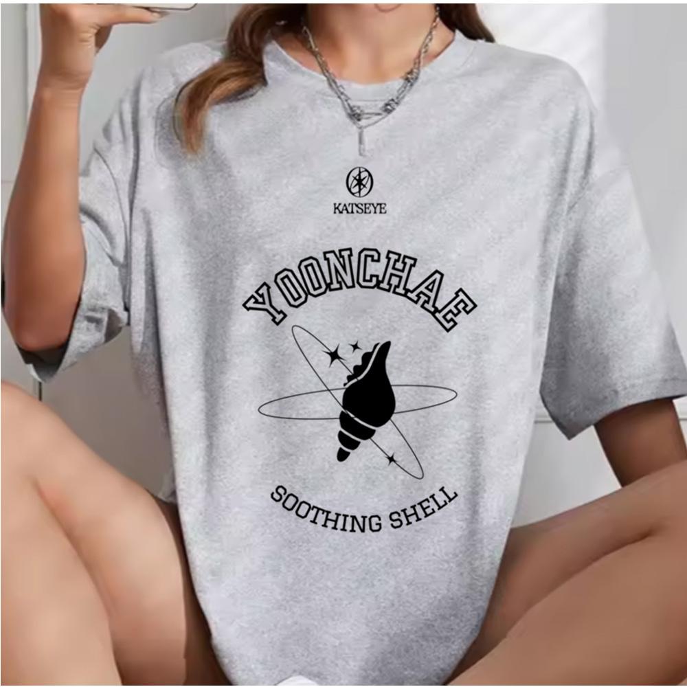 Katseye Beautiful Chaos Pink Gray T-shirts Kpop Tee Women and Unisex Oversized Tee Graphic Short Sleeve T-Shirt Unisex Tops