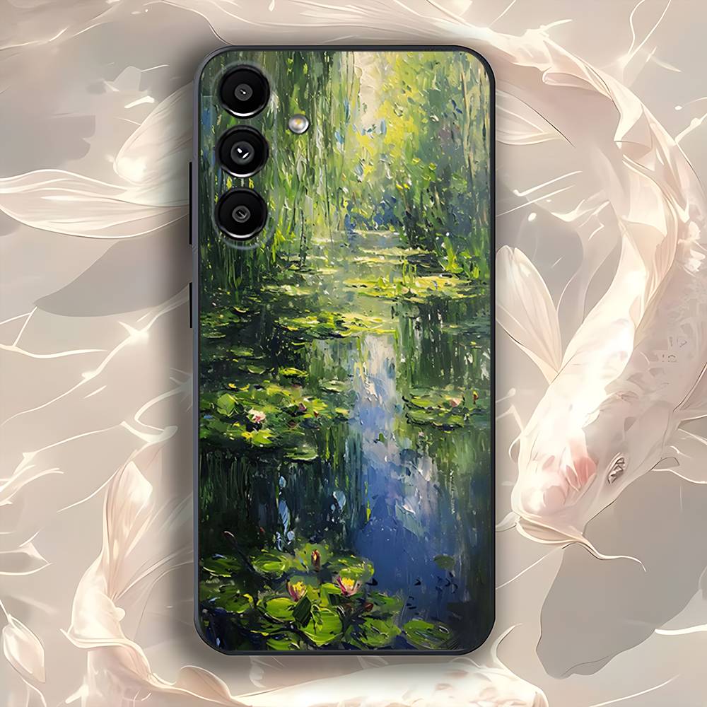 

Claude M-Monet Paintings Phone Case Silicone Soft For Samsung Galaxy A73,31,32,72,41,53,52,71,22,5G,Note,J7,8,9 SamsungA22 4G