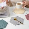 Solid Color Hexagonal Silicone Coasters Creative Simplicity Pentagram Heat Pad Household High Temperature Waterproof Oil Coaster