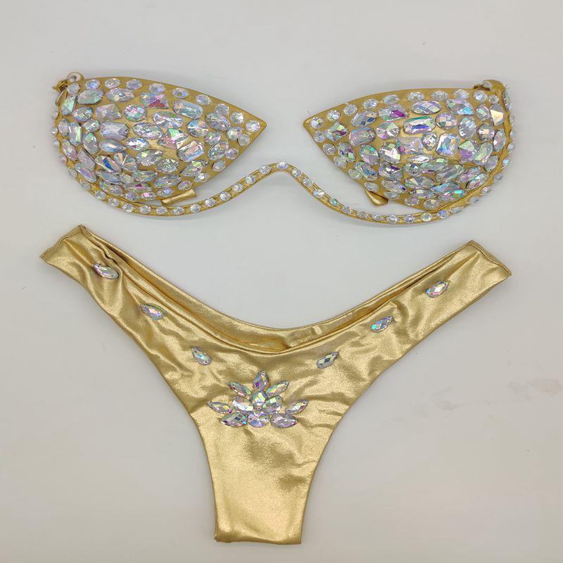 2020 Vibrant Sewn Diamond Bikini Swimwear