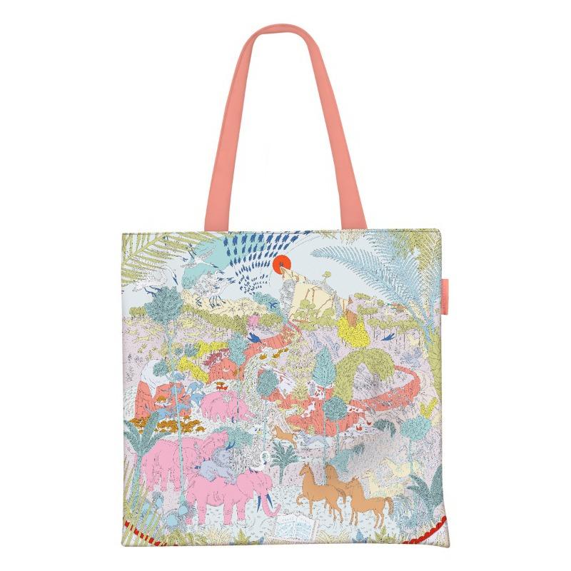 Spring new printed handbag women's oil painting series handbag shoulder bag tote bag fashion canvas bag