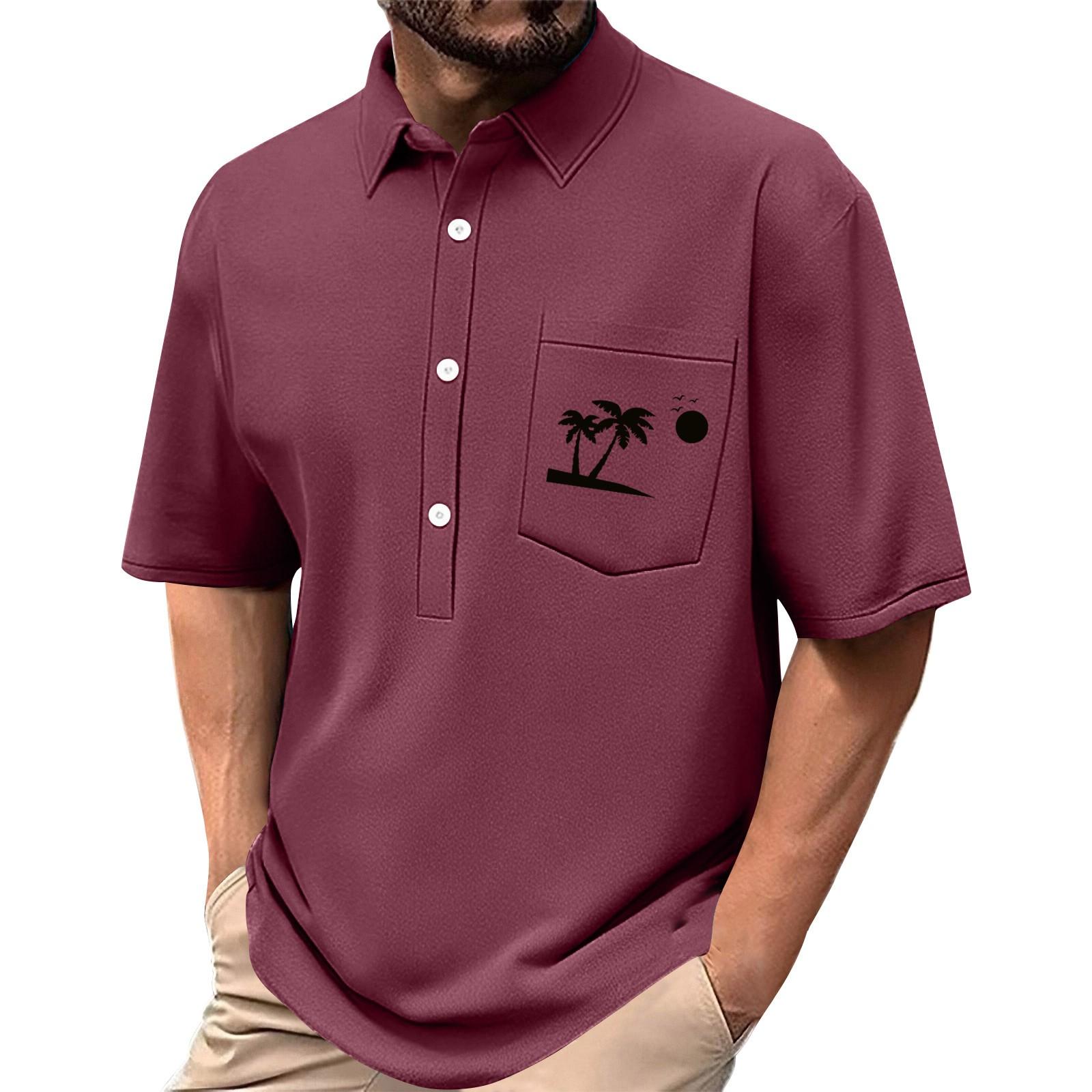 

Мужская летняя однотонная рубашка с принтом, эластичная в четырех направлениях, с лацканами, на пуговицах, с карманом, повседневный спортивный топ с короткими рукавами XL