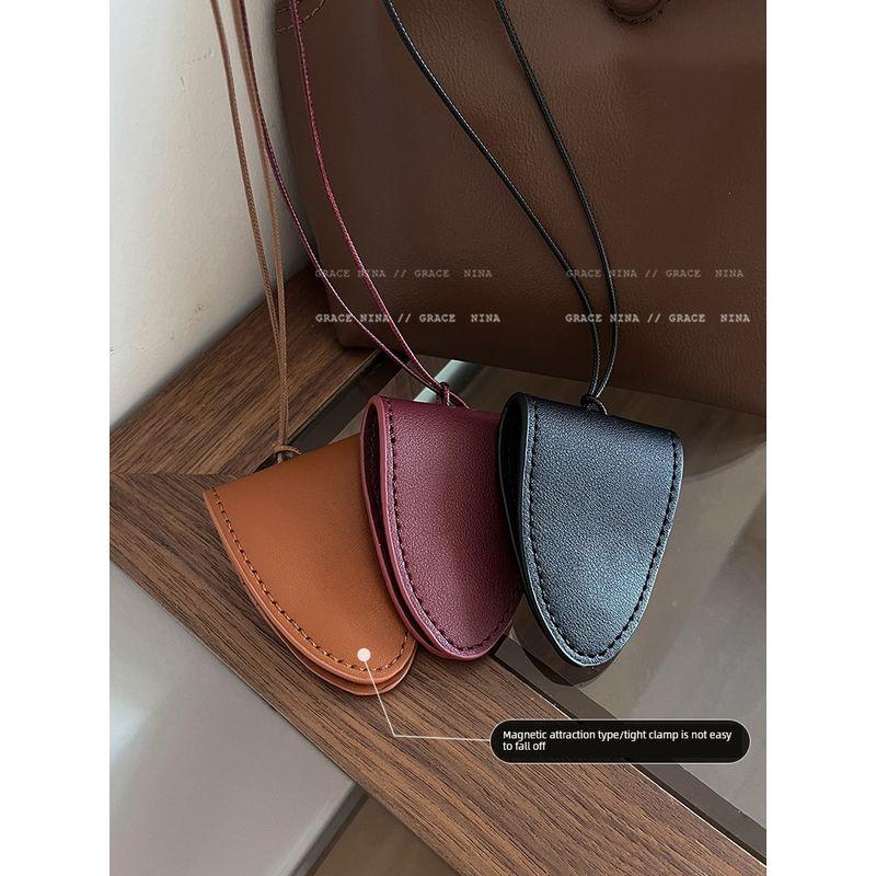 Leather Women's Outdoor Portable Glasses Clip Sweater Chain Lanyard