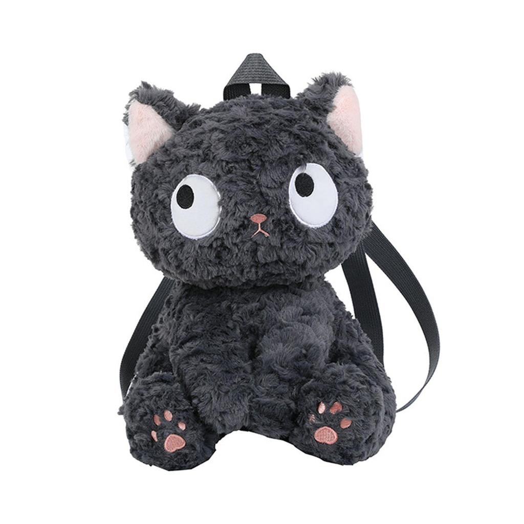 Cat Shaped Backpack Fashion Cute Plush Animal for Street Outdoor Travel