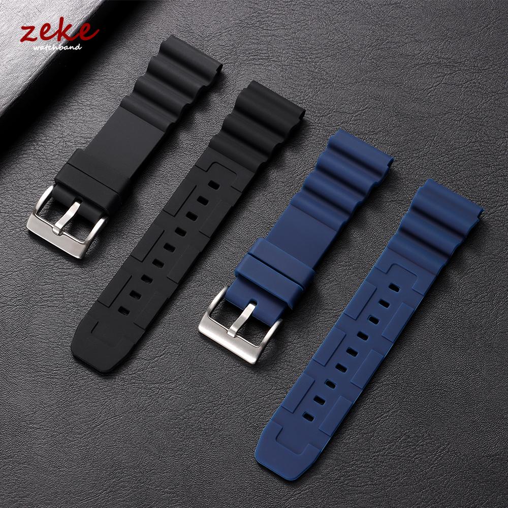 Soft Silicone Rubber Watch Strap 20mm 22mm Men Women Sport Waterproof Breathable Wrist Band Pin Buckle Bracelet for Seiko SKX007