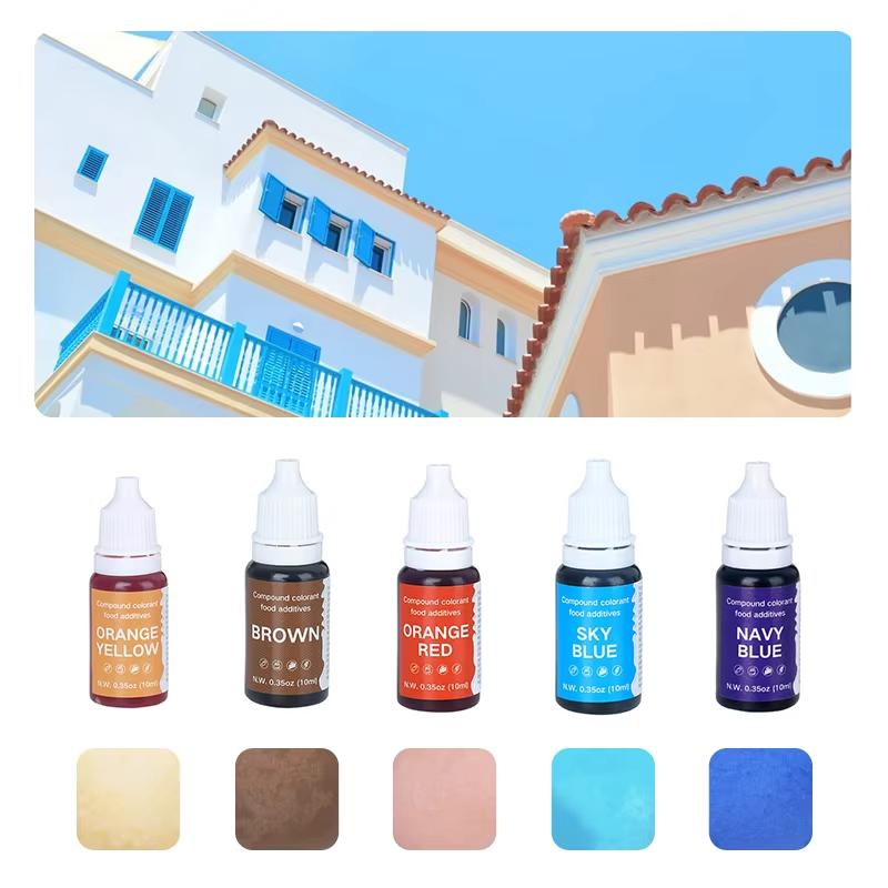 5pcs of Water Oil Dual-use Pigments Suitable for Various Hand Dyeing Purposes Plasticine Handmade Soap Baking Cream Coloring Etc