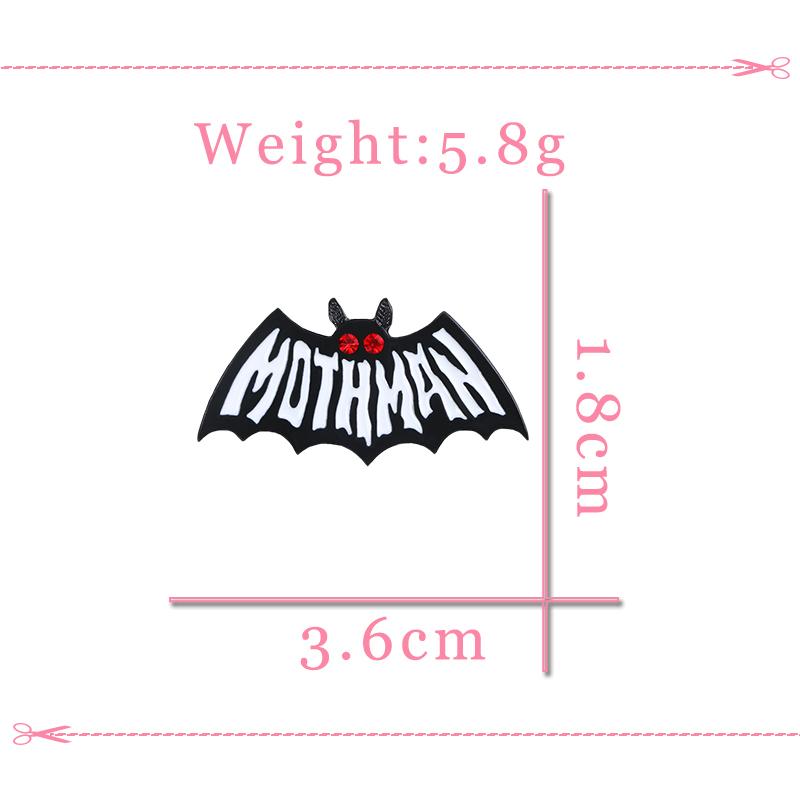 Punk Animal Bat Pins Classic Mothman Enamel Badges Heroism Series Movie Brooches Halloween Dark Night Jewelry Backpack Lapel Pin