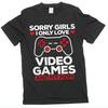 Funny Valentine's Day I Only Love Video Games and My Mom Tee Shirt Son T-shirt