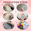 Punch Needle Coaster Kit 6Pcs Animal Frog Punch Needle Embroidery Kits for Beginners Art Work Decor Coasters Kit