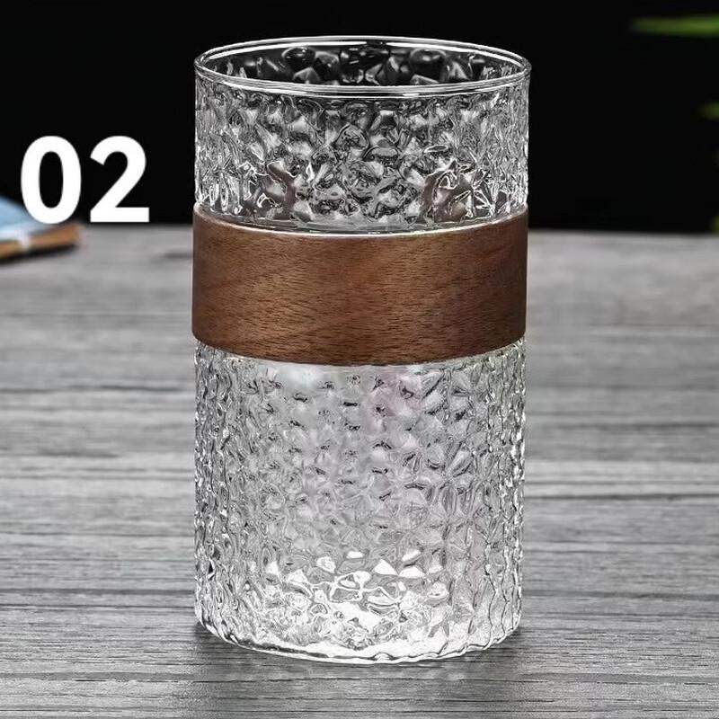 Shangqi Sklenice na pití s vertikálním pruhováním, Sada 2 kusů