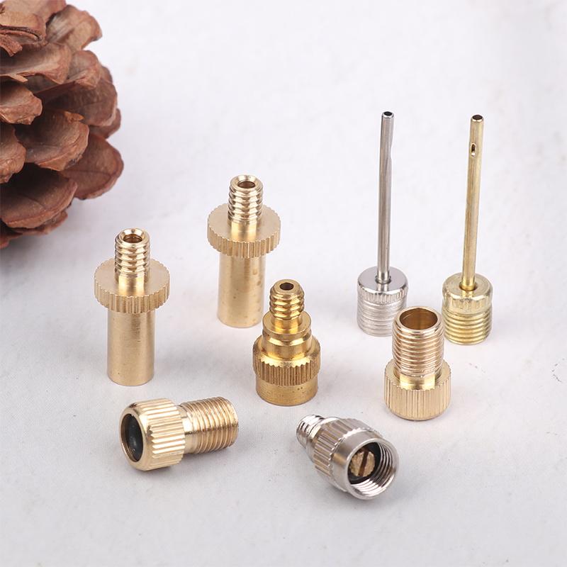 4Pcs/Set Bicycles Wheel Tire Transfer Valve Adapter Brass Valve Nozzle Adapter Road & Mtb Tire Pump Nozzle Connectors Set