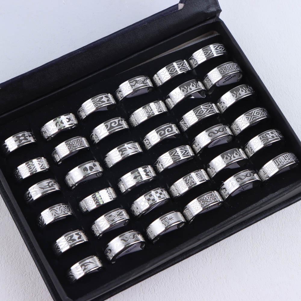 10 teile/los Großhandel Mode Einfache Edelstahl Ring Für Männer Frauen Schöne Trendy Punk Schmuck Vintage Geburtstag Party Geschenke