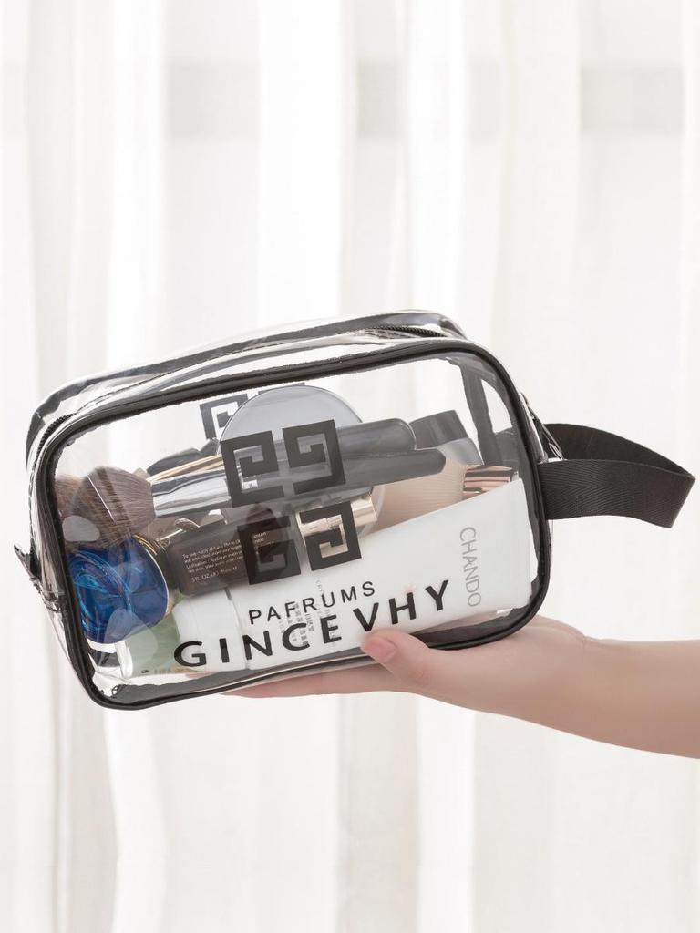 Transparent Waterproof Cosmetic Bag - Large Capacity Travel Toiletry Organizer for Women