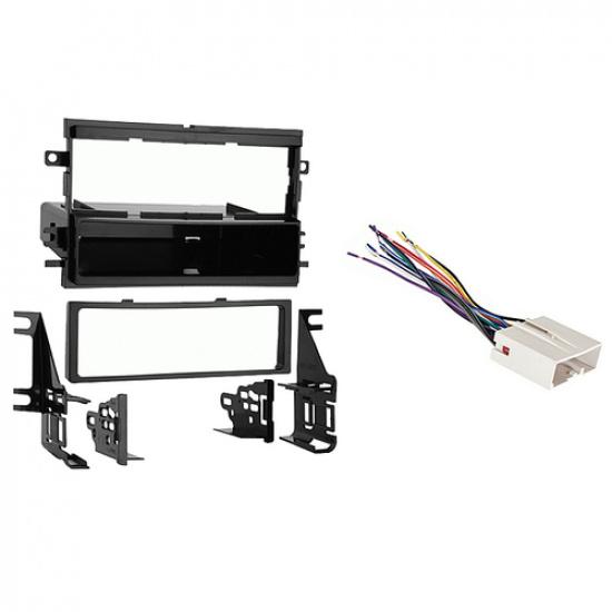 Fits Ford Mustang 2005-2006 Single DIN Stereo Harness Radio tall Dash Kit