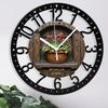 25cm Round Iron Wall Clock with a Temperature Display (Digital Insert)