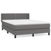 VidaXL Lit à sommier tapissier avec matelas Gris 140x200 cm Similicuir - Modèle 3130725