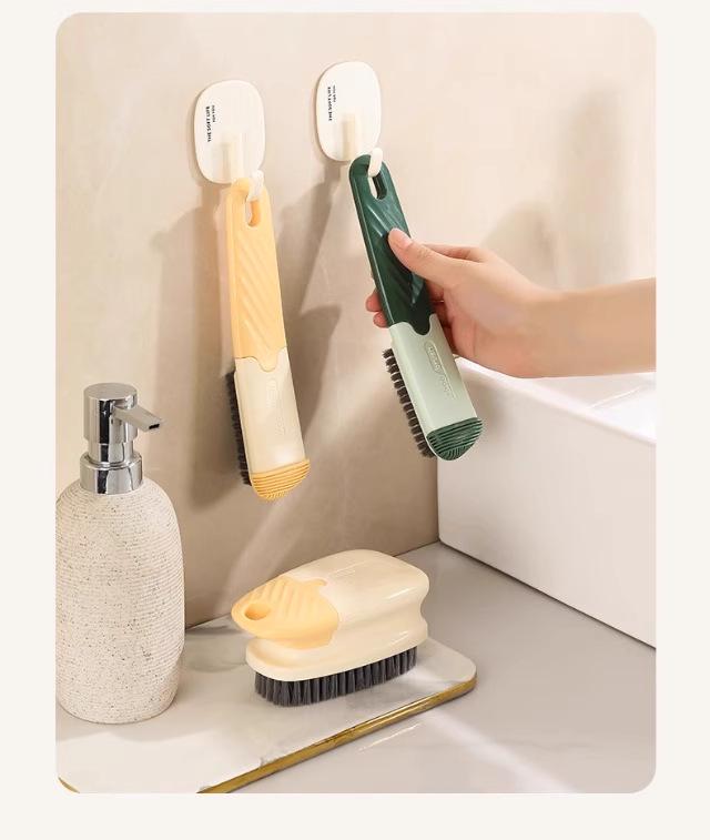 Soft Bristle Shoe Brush Set: Gentle Cleaning for Household Laundry & Shoes with Long Handle