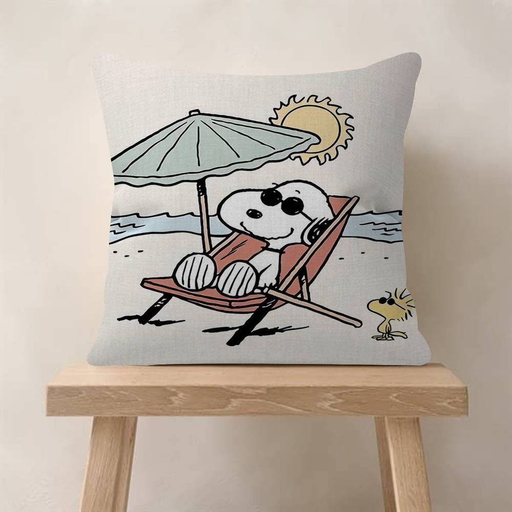 Art Cartoon SSnoopys Pillow Cover Sofa Cushion Cover Home Room Decoration Children Gift