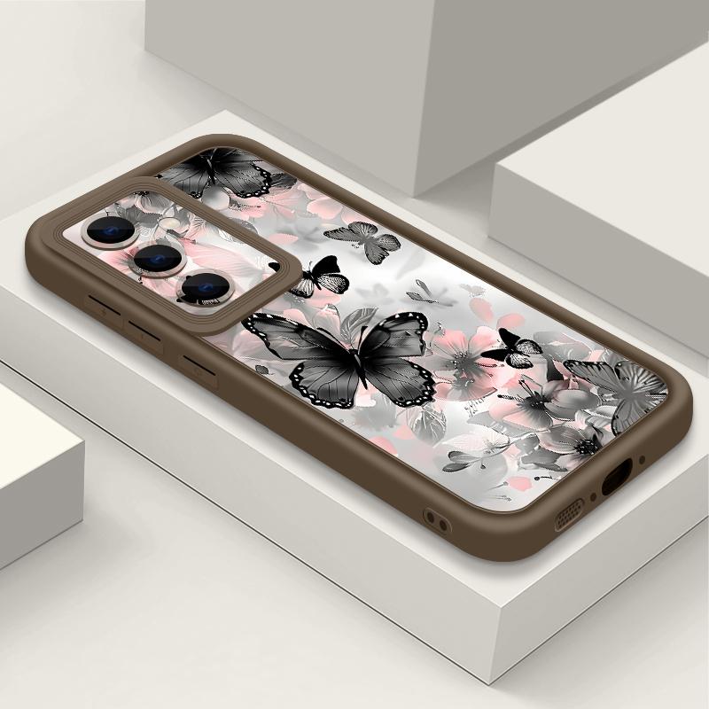 Black Butterfly Soft TPU Case For Samsung Galaxy S26 S25 S24 S23 S22 Ultra S23 FE A57 A17 A56 A55 A15 A16 A36 A37 5G Back Cover
