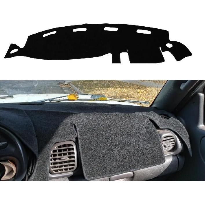 KEDAKEJI Black Dashboard Dash Board Cover Mat Carpet Compatible with 2007-2013 Chevrolet Silverado GMC Sierra