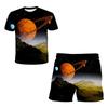 Sommer Neu Weltraum Planet Muster 3D Druck Trainingsanzüge Herren Damen Kurzarm T-Shirt Shorts Sets 2 Stück Sportanzüge Herrenbekleidung