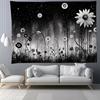Black and White Tree Floral Pattern Bedroom Living Room Tapestry Home Wall Decoration Tapestry