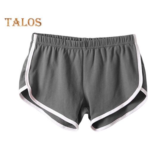 

Женские спортивные шорты с эластичной талией, мини-шорты для йоги, однотонные суперкороткие брюки, легкие пляжные брюки, спортивные шорты S серый