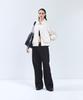Ironyporno Whiteline 86-Iro328 Line Blouson Suede Jacket Ivory