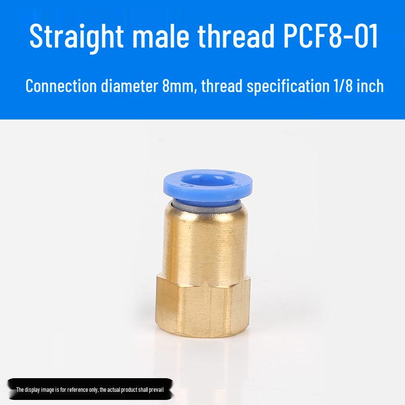 Trachea Connector PC8-02 Male Thread Quick Elbow Insert Pneumatic Throttle Valve