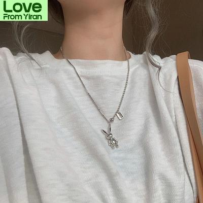 925 Sterling Silver Lovely Rabbit Thai Silver Necklace Cute Animal Pendant Necklace Jewelry For Women S -N551