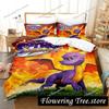 New Spyro Reignited Trilogy Bedding Set Single Twin Full Queen King Size Bed Set Adult Kid Bedroom Duvetcover Sets Anime Gme