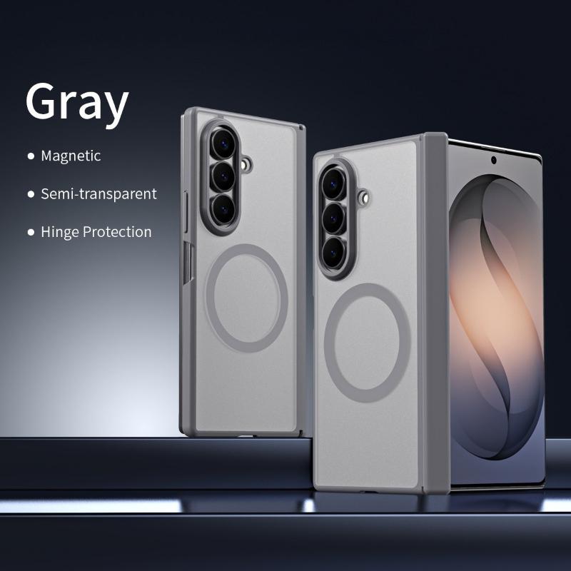 Hinge Protection for Magsafe Magnetic Matte Case for Samsung Galaxy Z Fold 8 Ultra 7 6 5 4 Cover with Screen Protector Hardshell