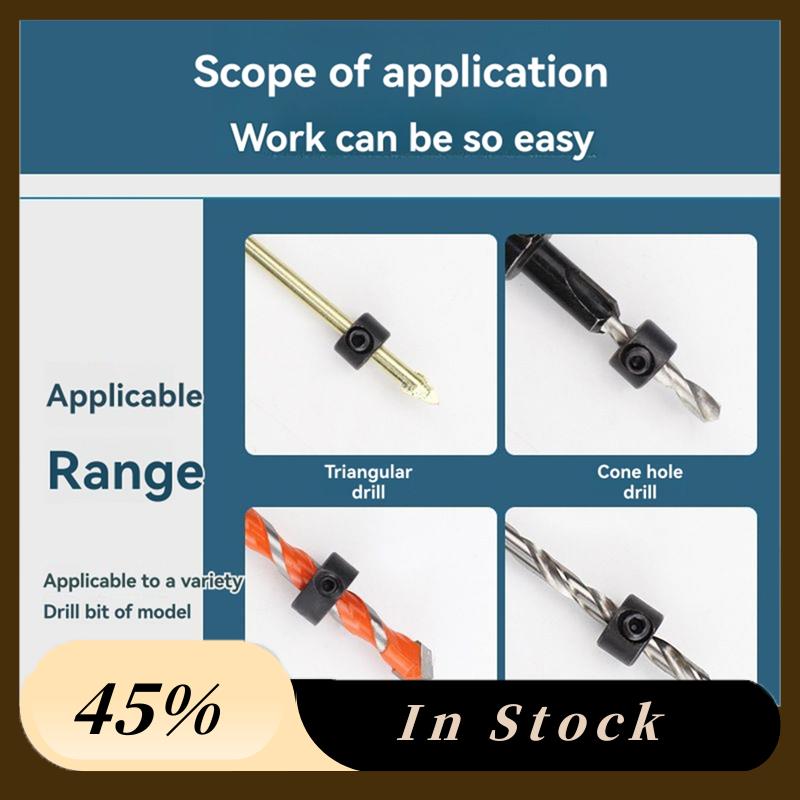 A60zprecision Drilling Tool Accessories: Drill Stop Bit Collar Set 3-16Mm With Hex Wrenchmay