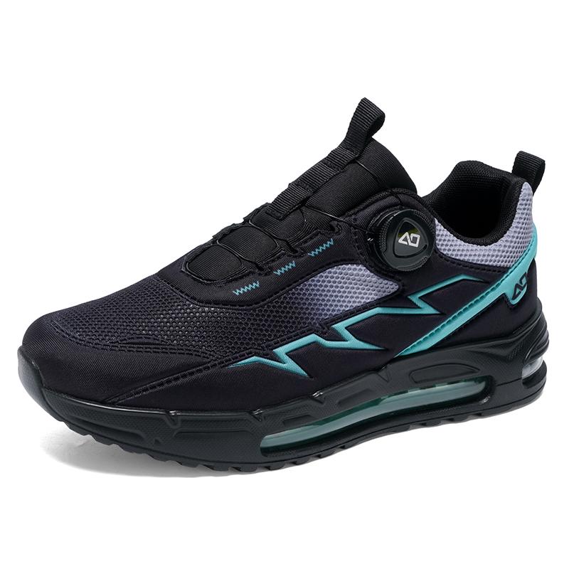 Mens Sports Shoes 2026 New Breathable Mesh Button Rotation Design Simple Fashion Autumn Outdoor Leisure Running Shoes Men