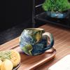 Space-Themed Coffee Cups with Ergonomic Handle Dishwasher Safe Space Embossed Planet Mugs Solar System Planet Mugs