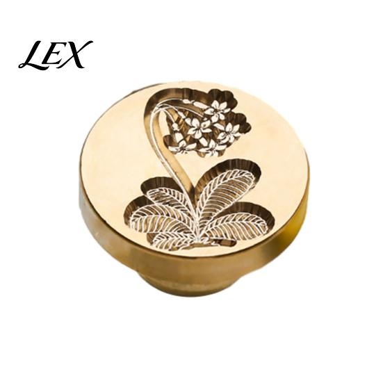 Handmade Stationery Accessory Wax Seal Stamp, Vintage Plant Pattern Head, Durable Flower Embossing Stamp Copper Head Replacement, for Envelope