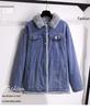 Extra Large Winter Plus Velvet Denim Jacket - Thickened Casual Cotton Coat for Sizes 200/300 Jin