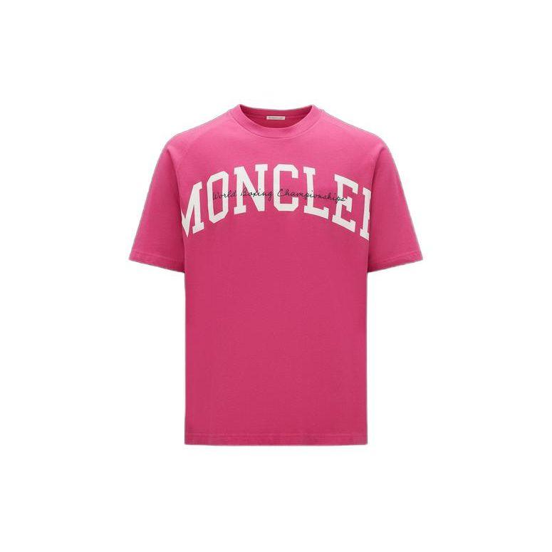 Moncler Logo Round Neck Short Sleeve T-Shirt Men tops I20918C000248390T549
