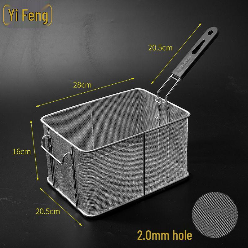 304 Stainless Steel Frying Basket for Electric Fryer - Oil Control, Thickened Design for Frying Skewers and French Fries