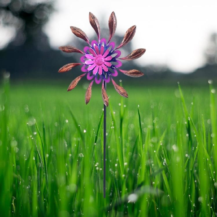 Decorative Metal Wind Spinner Windmill Sculpture Suitable For Lawn Landscape Outdoor Gardens Rotating Art Yard Sculpture