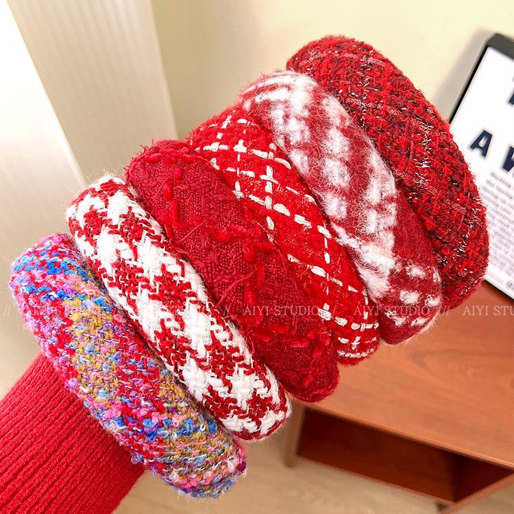 Festive Red Headband for Women - Chinese New Year & Christmas Hair Accessory
