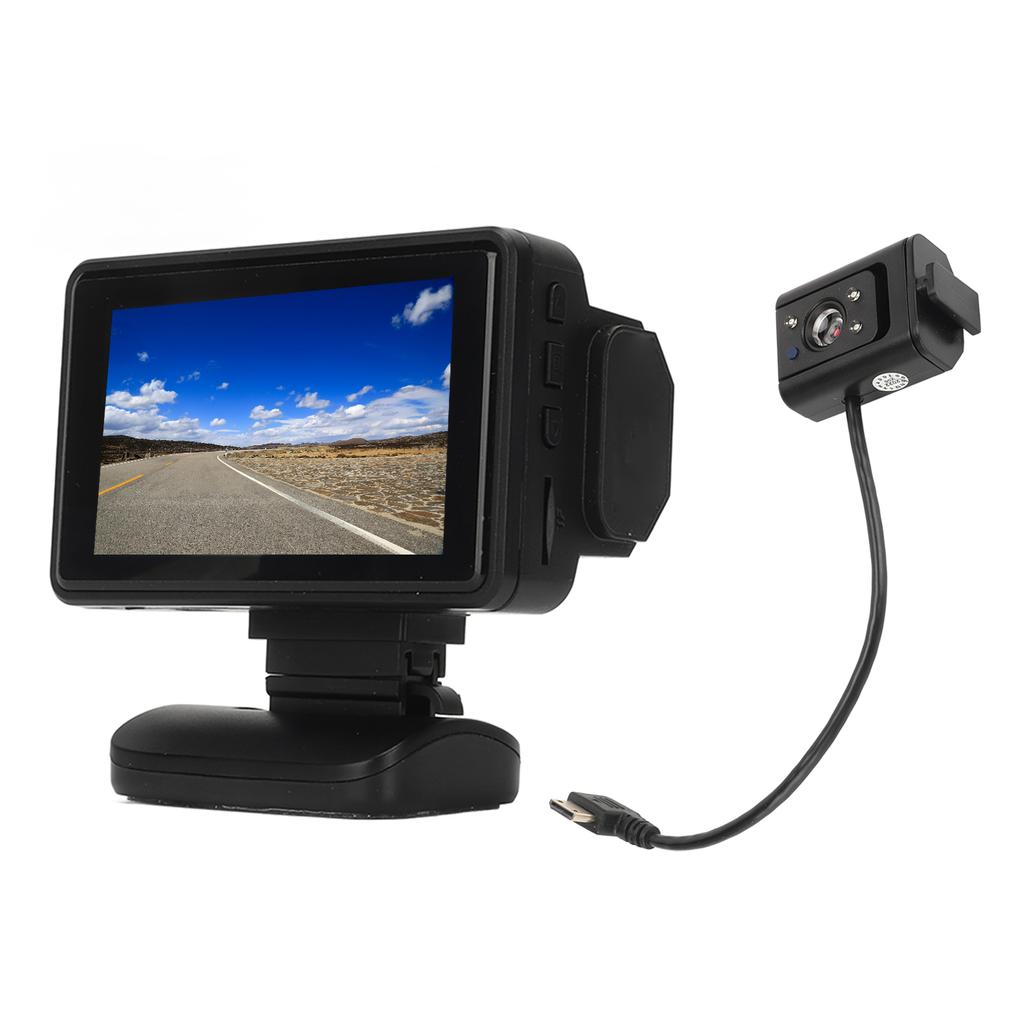Front Rear Dash Camera 1080P HD IR Night Vision Motion Detection Loop Recording Car Dashboard Cam with 3 Inch LCD
