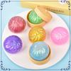 Simulated Food Squishy: Colorful Glitter Bun Squeeze Toy, Creative Steamer Bun Ornament, Aesthetic Office Desk Decor, New
