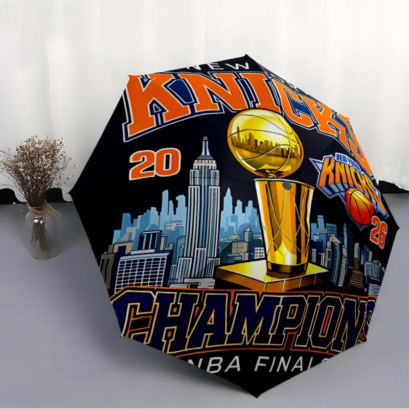 Printed Knicks logo Folding Umbrella,Outdoor,Leisure,And Travel Umbrella,Durable Umbrella Fabric,Birthday And Holiday Gift