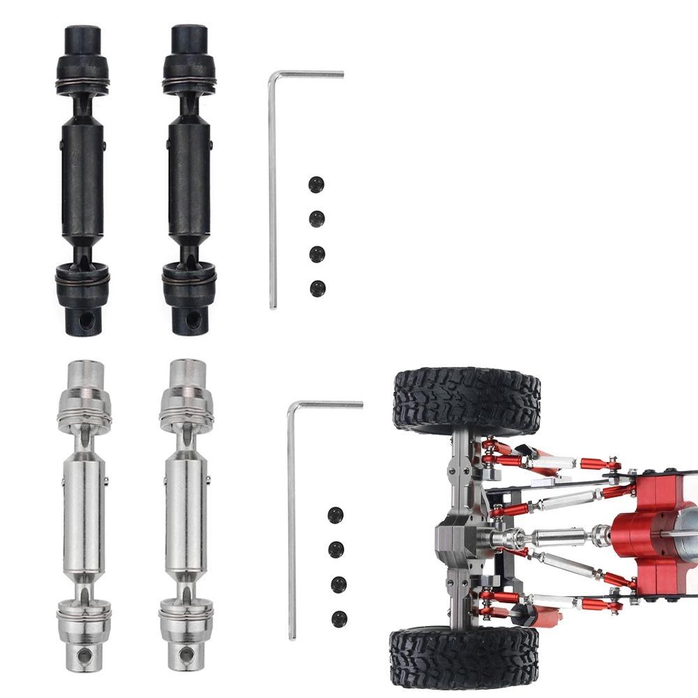 2pcs Black Silver Drive Shaft for WPL D12 C14 C24 B14 B24 B16 B36 C64-1 MN D90 D98 MN99S
