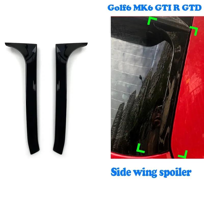2PCS Car Rear Wing Side Spoiler Trim For VW Golf6 MK6 GTI R GTD 2009-2012 Rear Window Grille Conversion Golf 6 MK6 Variant Wagon